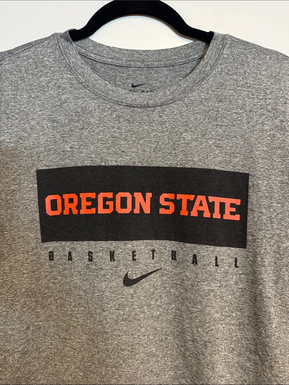 Oregon State Basketball Team Issued Grey Dri-Fit Long Sleeve Shirt